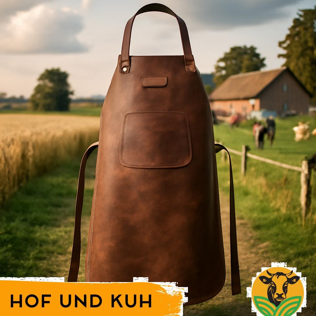 ALT-Text: „Lederschürzen aus robustem Leder, typisch für die deutsche Landwirtschaft, zum Schutz bei schweren Arbeiten auf dem Feld.“