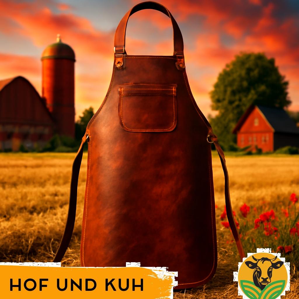 ALT-Text: Robuste Lederschürzen traditionell handgefertigt, symbolisch für die deutsche Landwirtschaft und ihre Handwerkskunst.