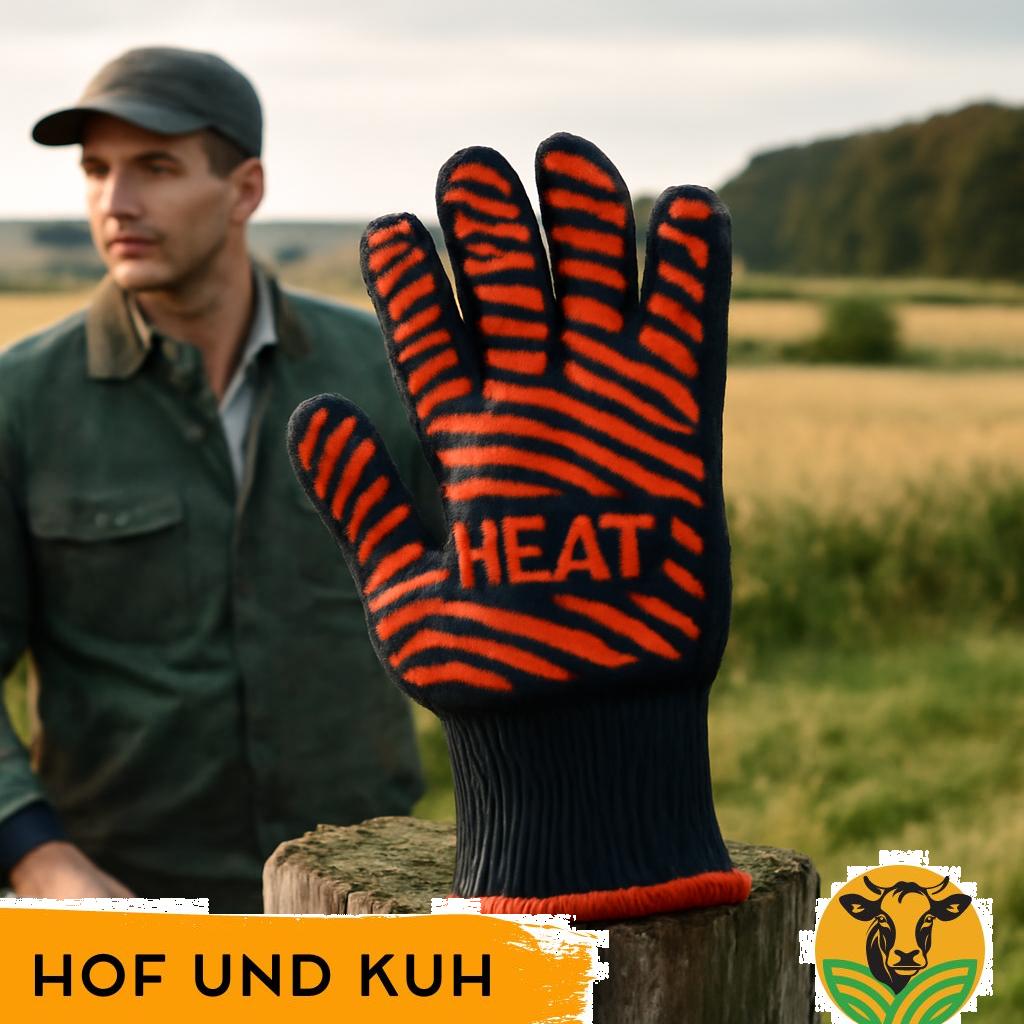 ALT-Text: Hitzeabweisende Handschuhe für sichere und komfortable Arbeit in der deutschen Landwirtschaft.